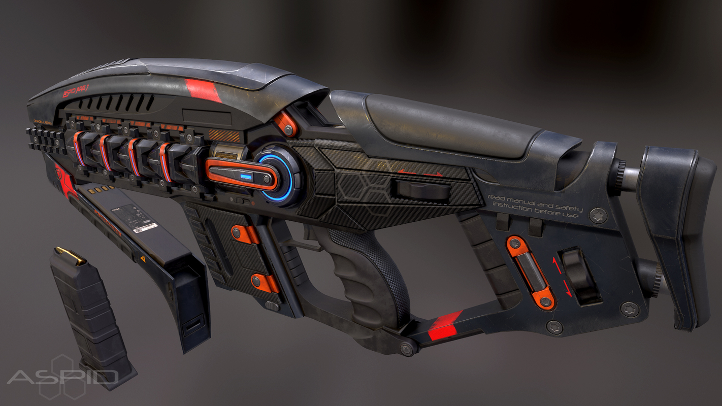 3d Futuristic Gun