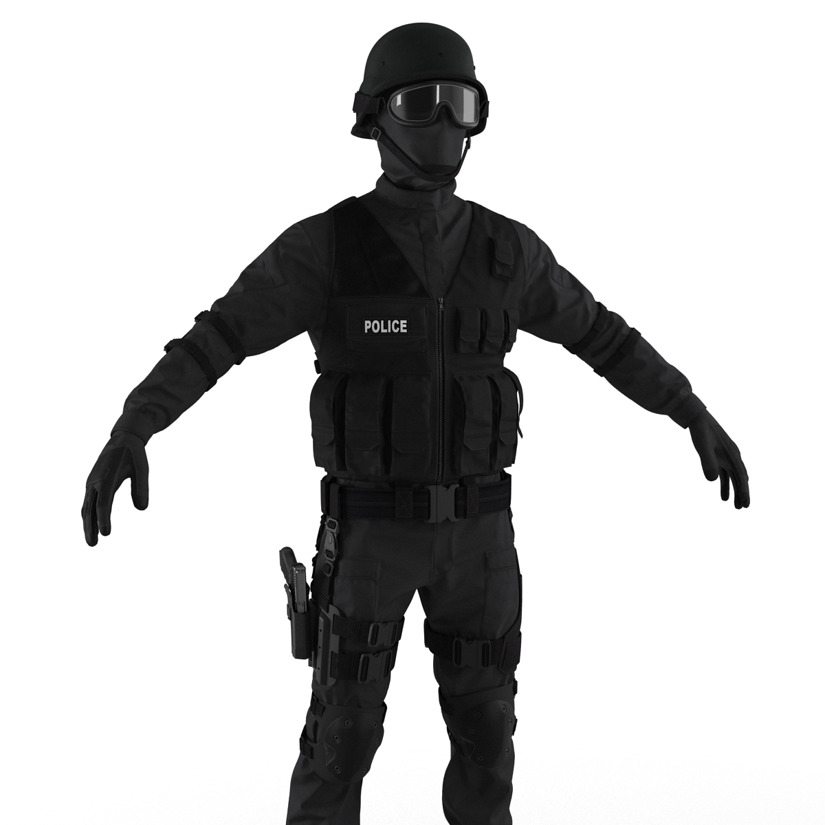 swat uniform 2 c4d