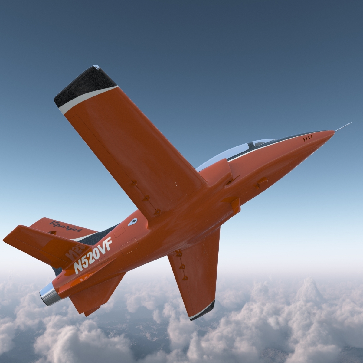 运动飞机viperjet rigged3d模型