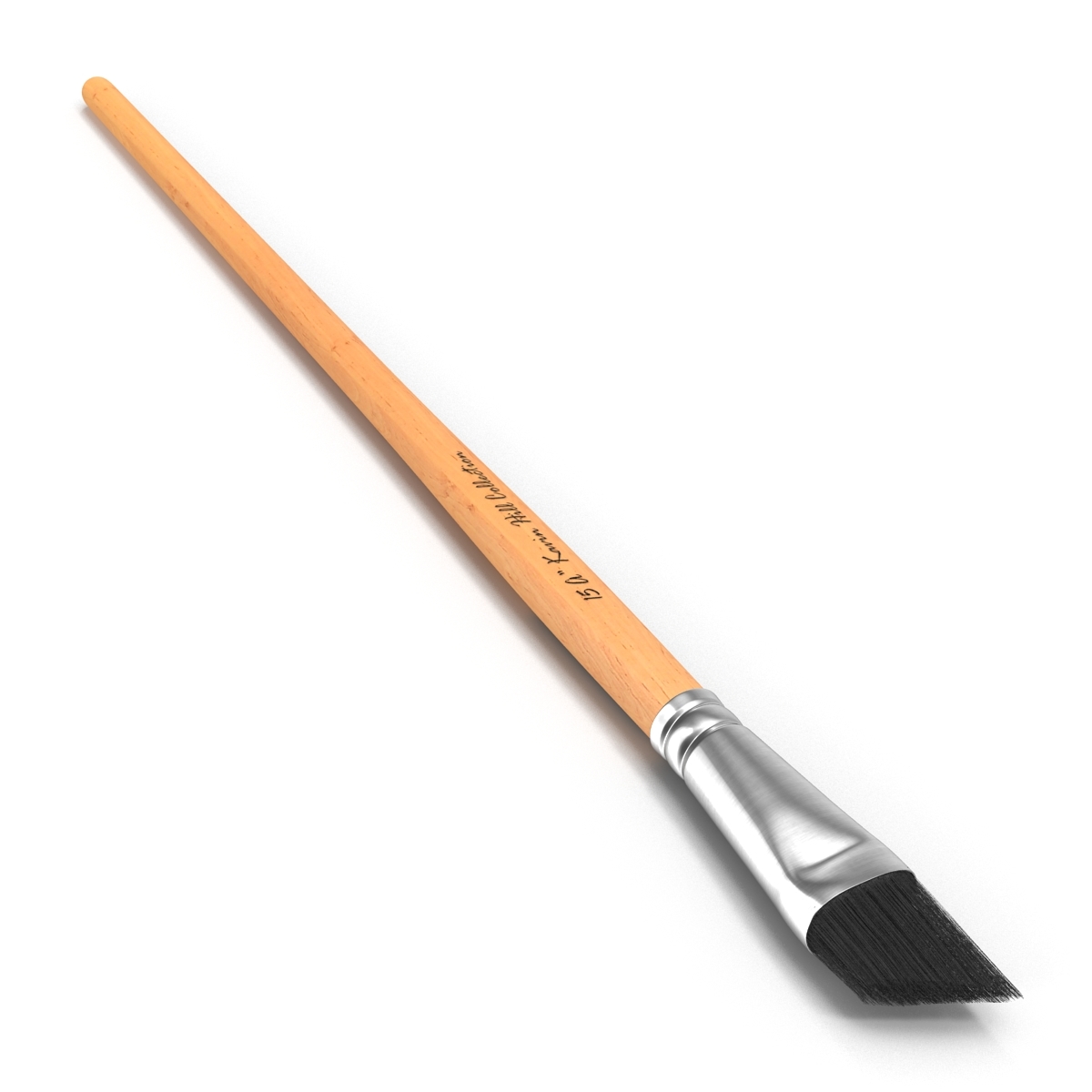 3d paint brush angular flat model