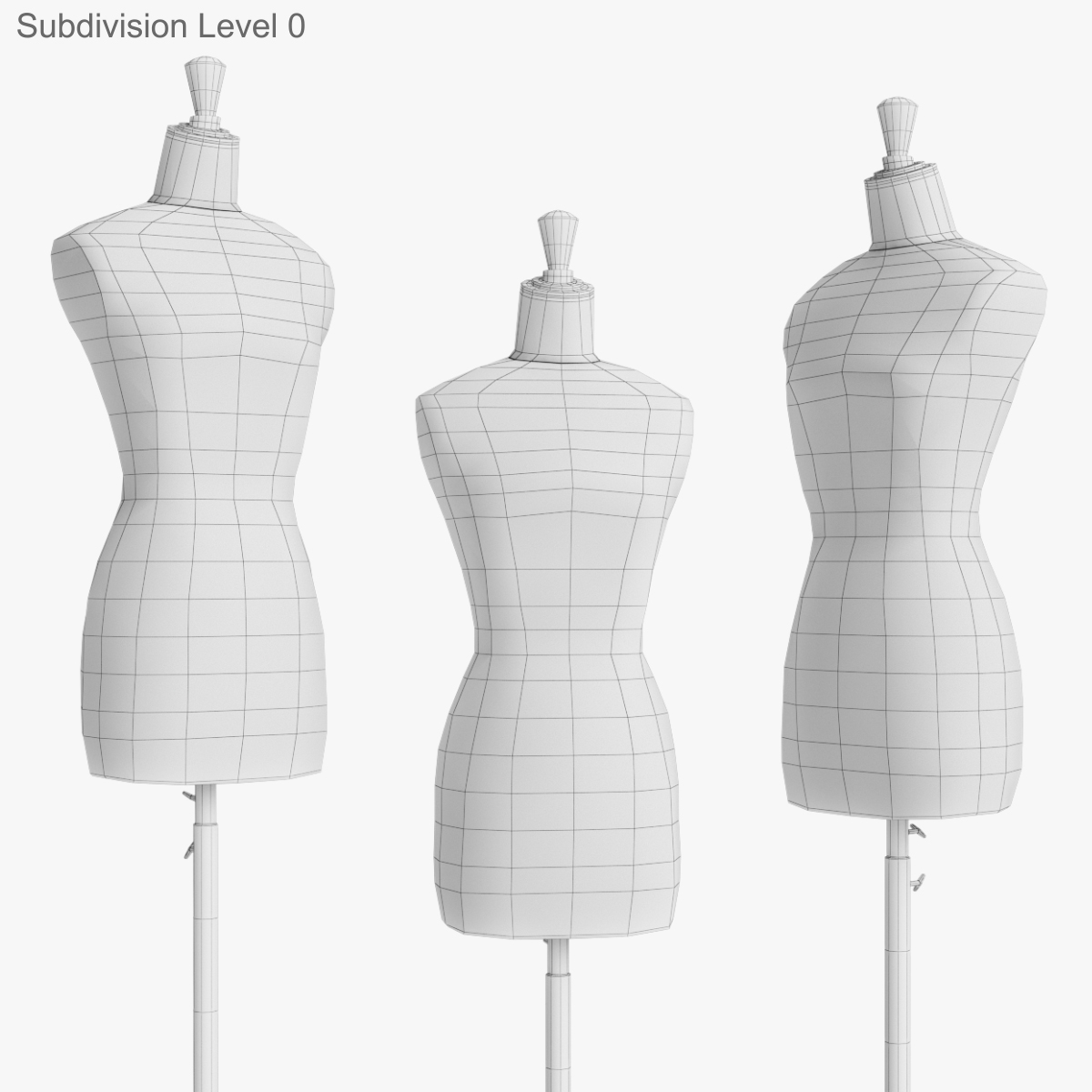 3d stockman mannequin busts model