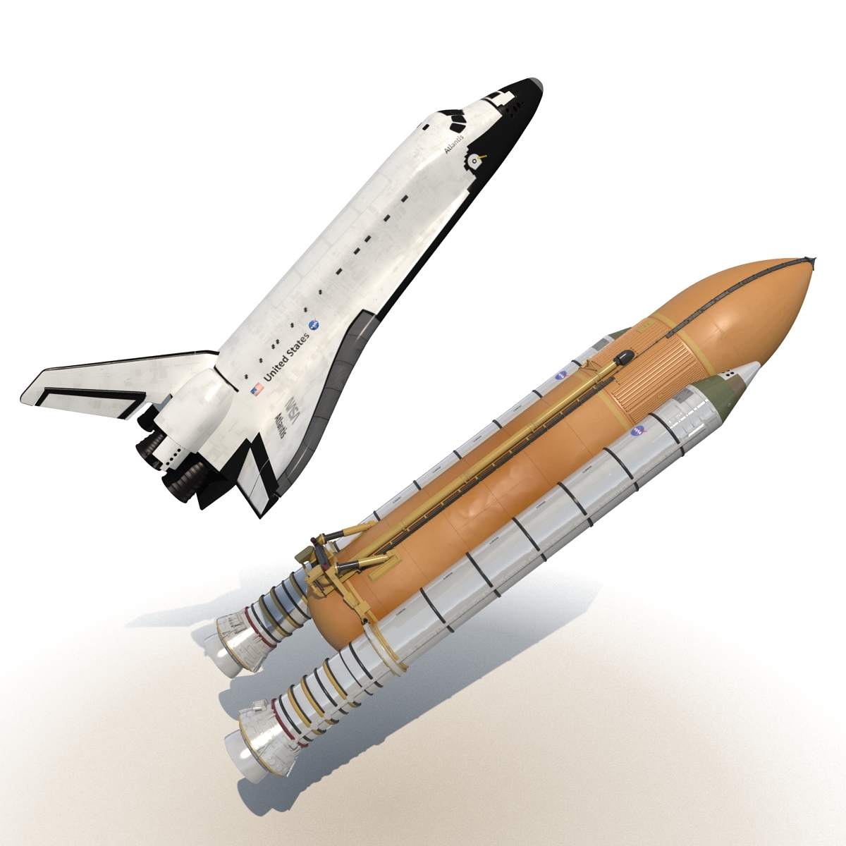 modèle 3D de Navette Spatiale Avec Boosters - TurboSquid 967920