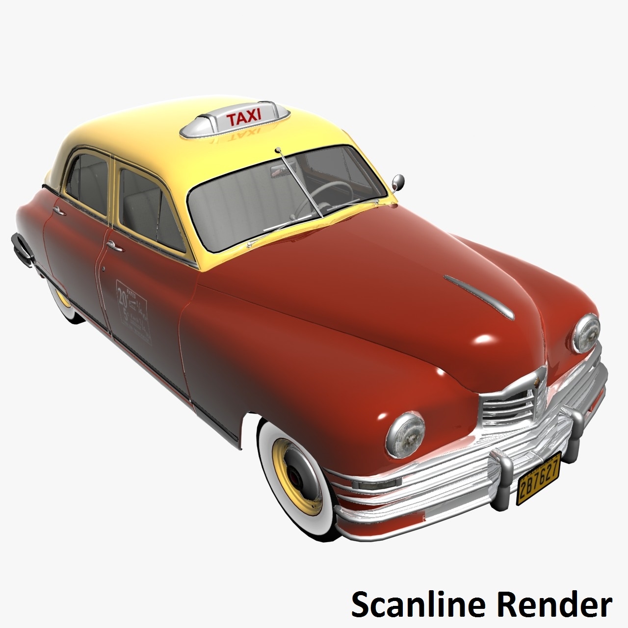 帕卡德1948年出租车3d模型