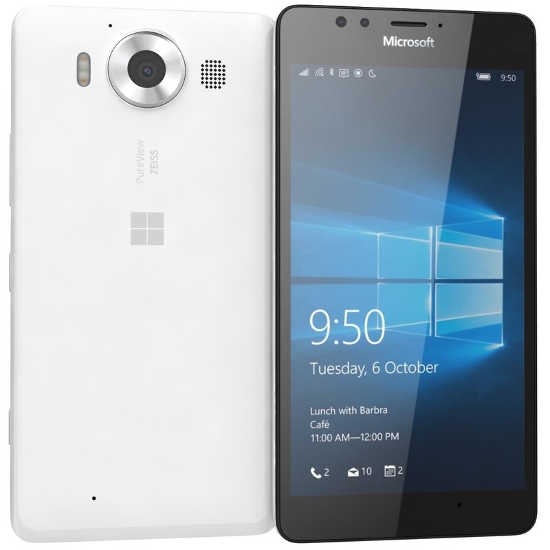 Funda de silicona para Microsoft Lumia 950 XL blanco X-Style 2 pantallas de proyeccion