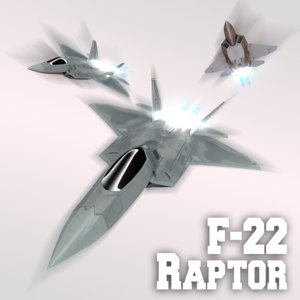 3d f-22 raptor