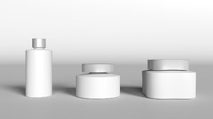 3d bathroom container set model