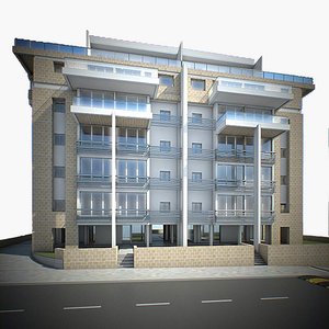 3d model residential building architecture