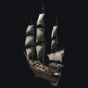 3d model ship najm sailboat