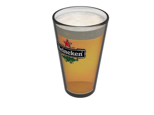 glass heineken beer 3d model