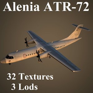 3d model alenia atr-72 airlines
