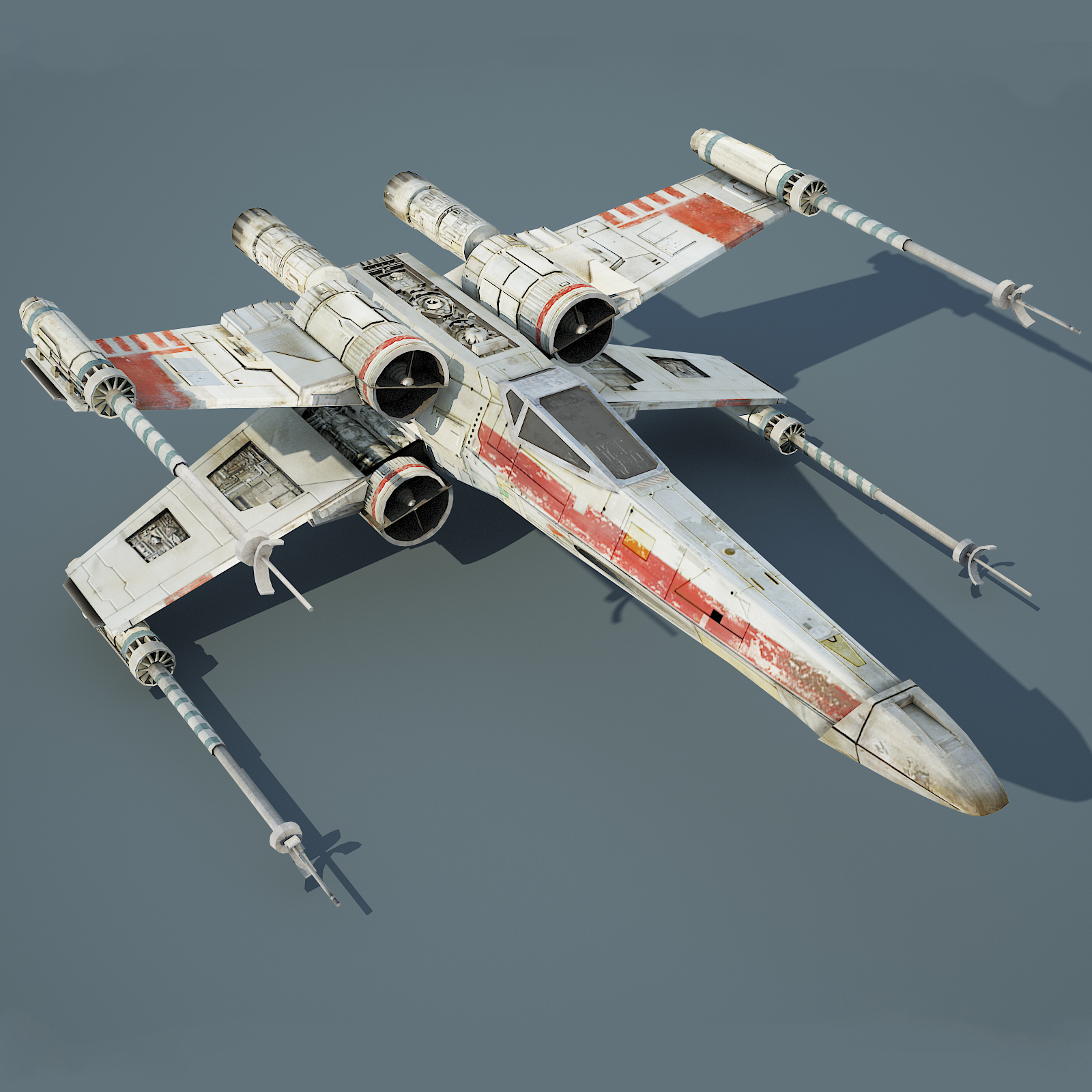 3ds max star wars x-wing starfighter