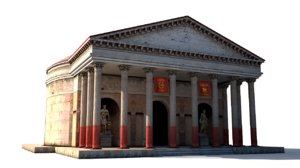 3d ancient rome building model