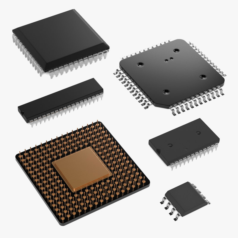 Computer Chips 3d Model