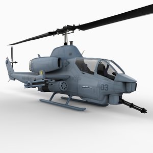 3d model super cob attack helicopter