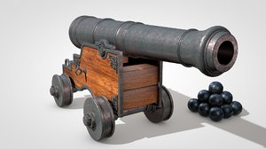 3d vessel cannon model