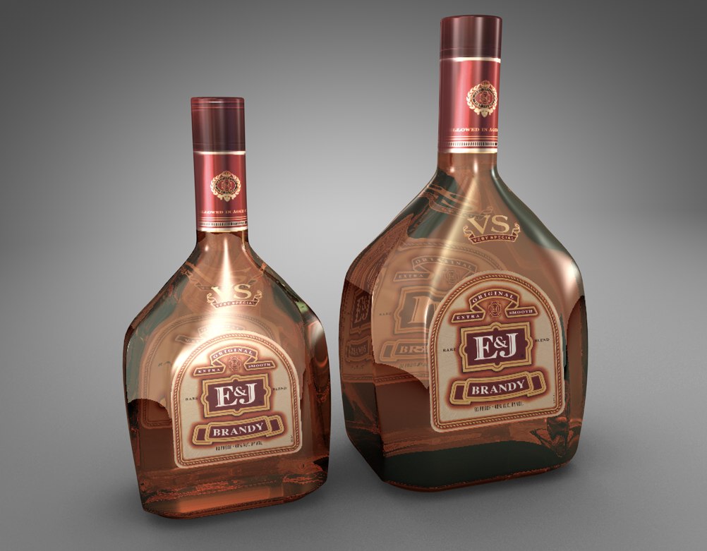 bottles e j brandy dxf