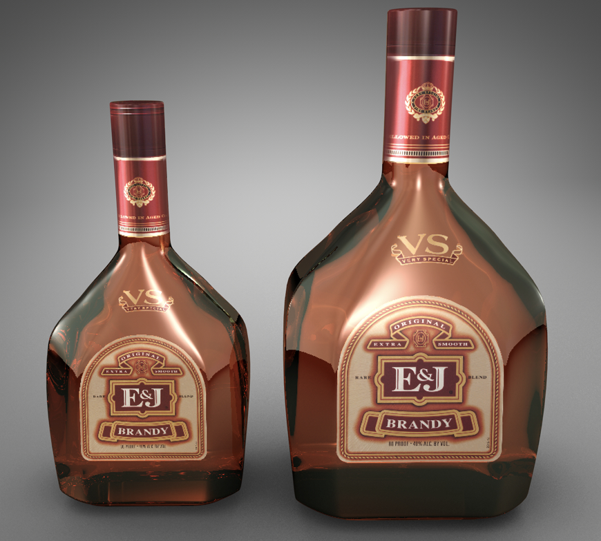 bottles e j brandy dxf