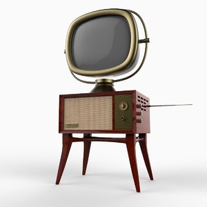 3d model of philco tandem predicta tv set