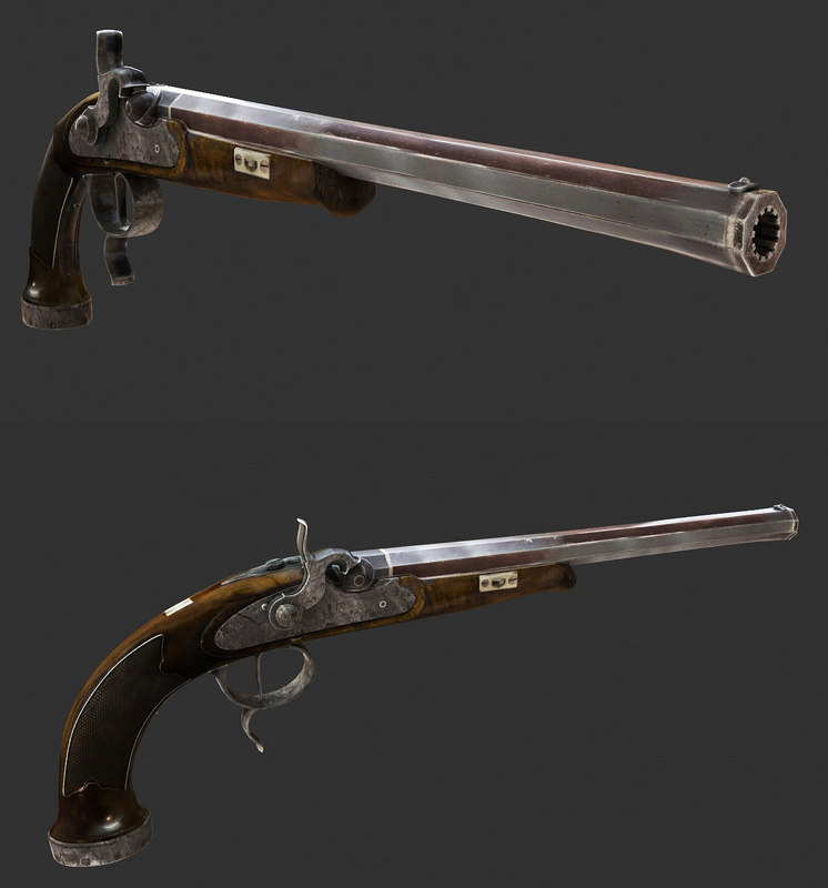 3d old musket model