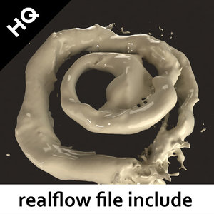 3d model of flow realflow milk