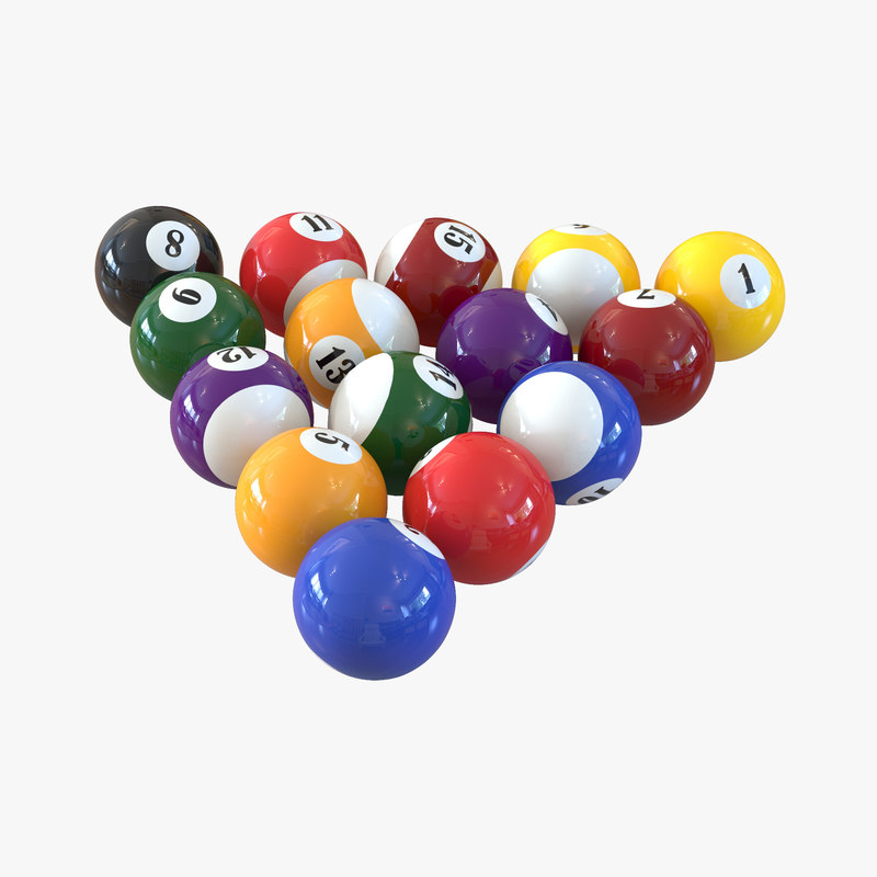 3d model billiard balls