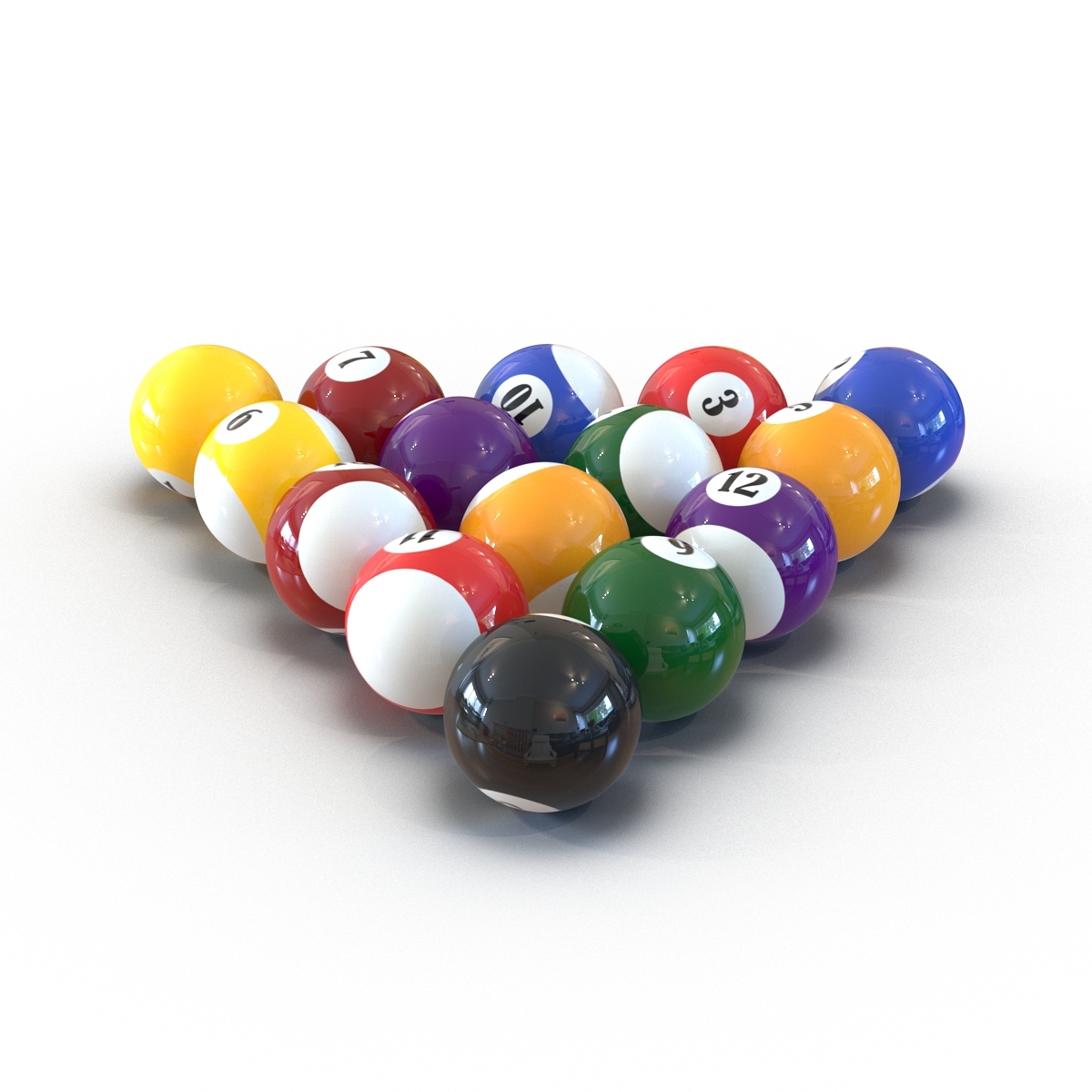 3d model billiard balls