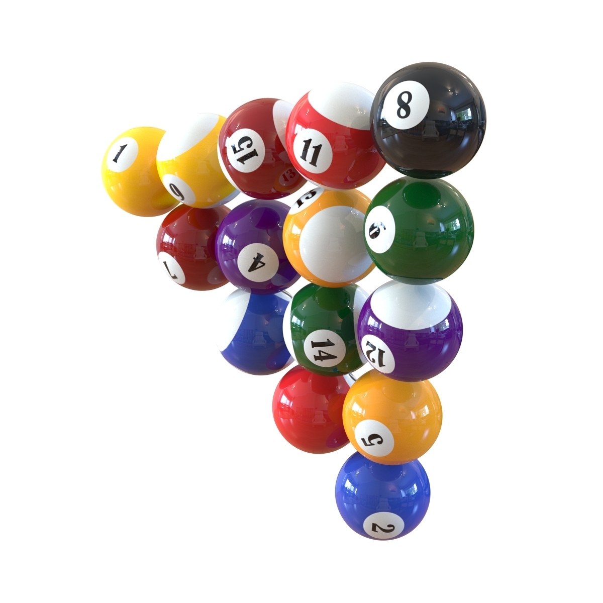 3d model billiard balls