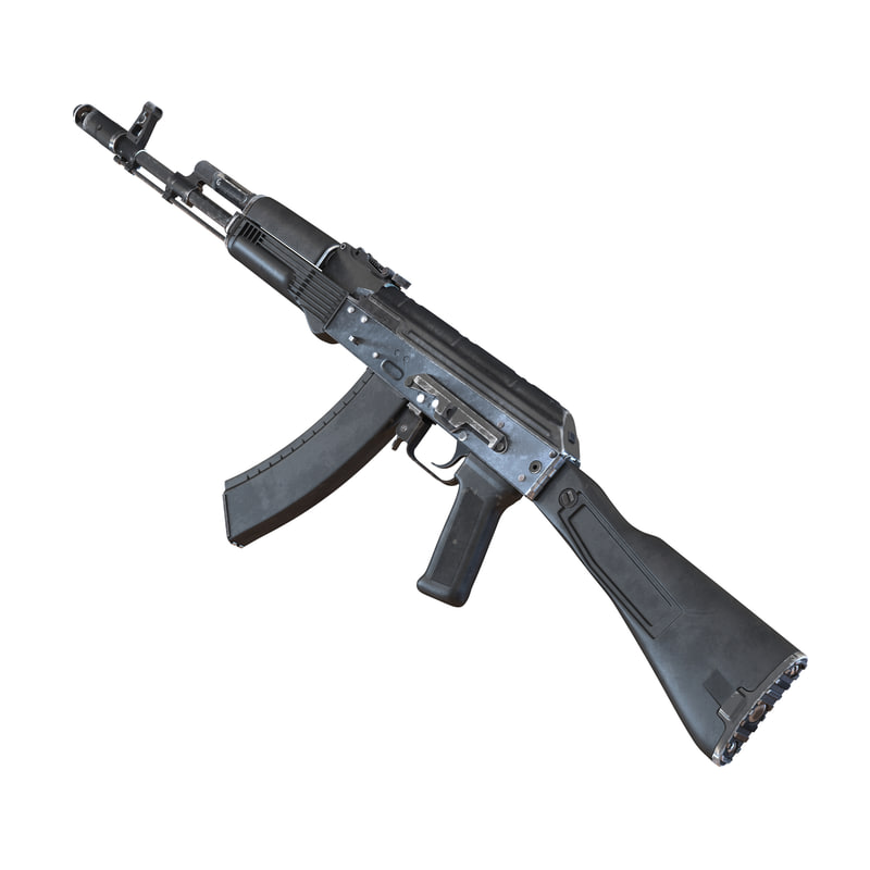 3d assault rifle ak 74m model