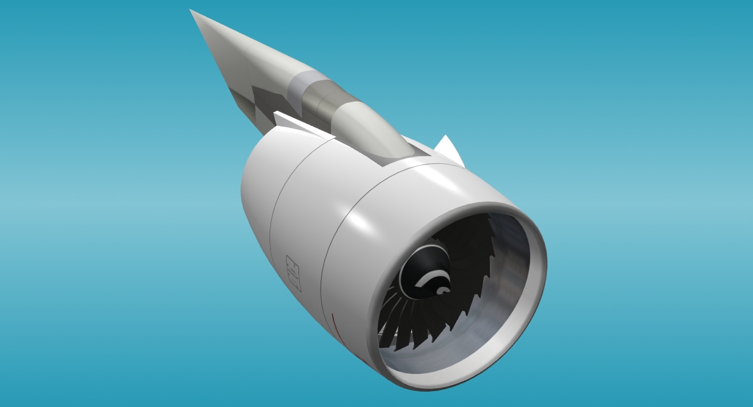 通用飞机发动机3d模型