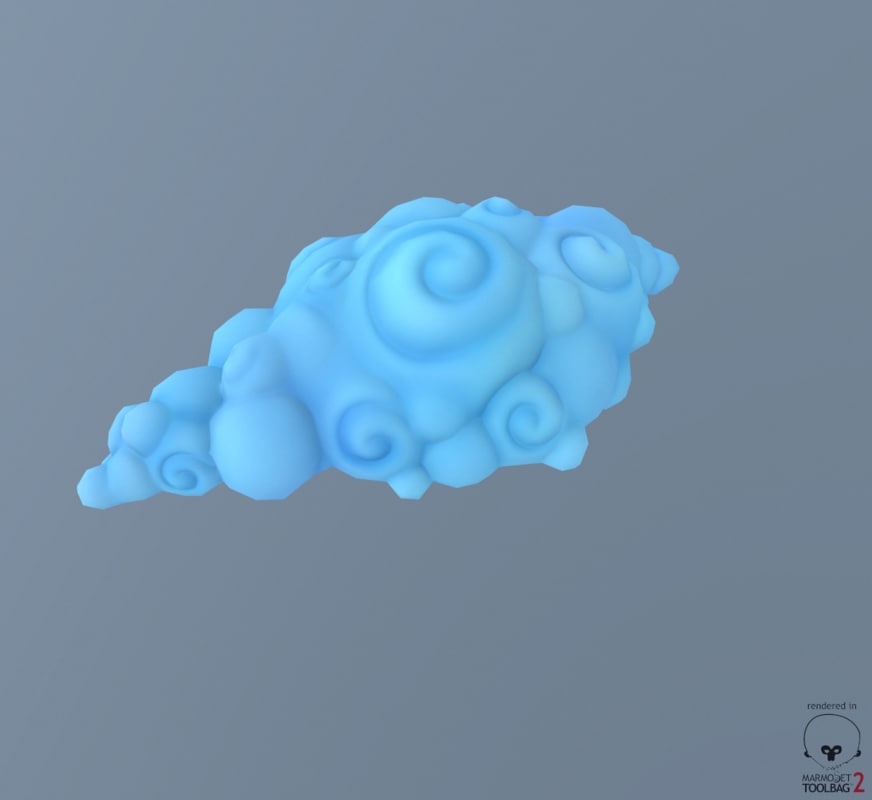 3d model cartoon cloud