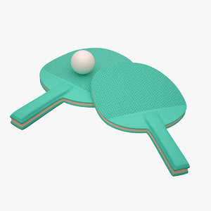 3d model of ping pong paddle