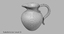 c4d ceramic pitcher vase