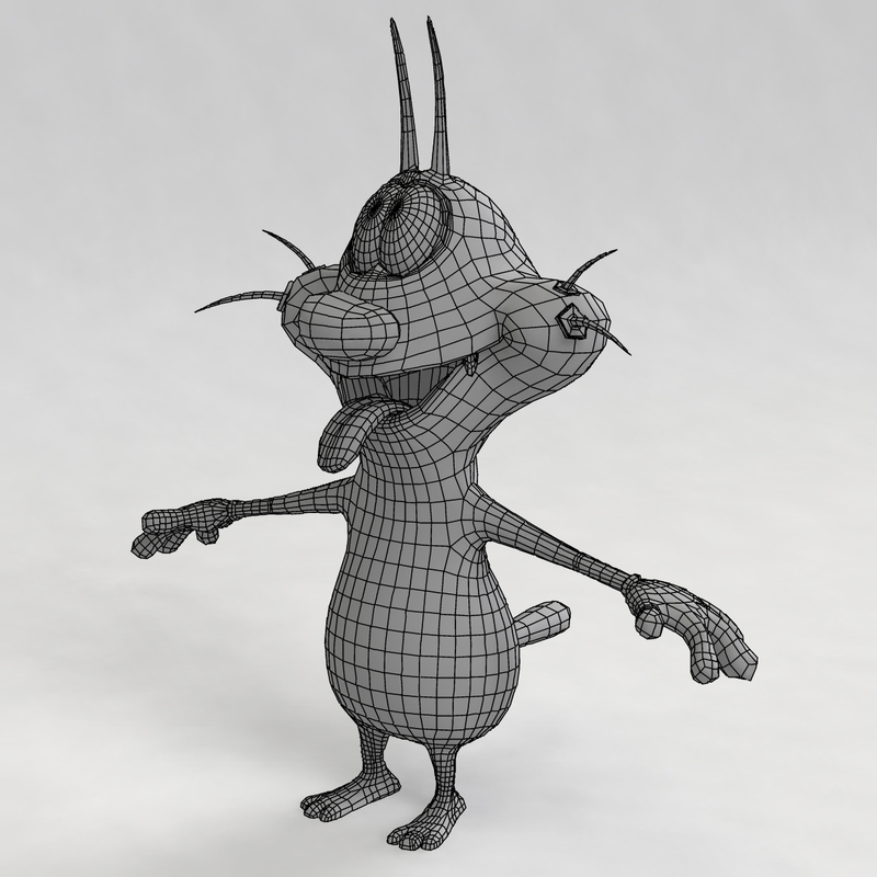 3d oggy animation model