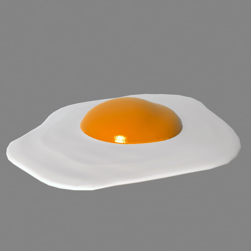 3d fried egg 3d fried egg