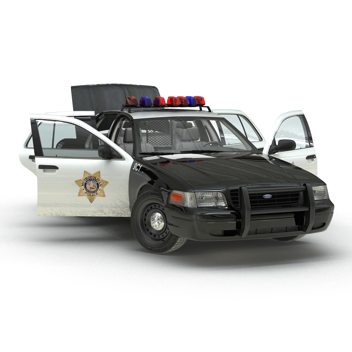 3d crown victoria police car