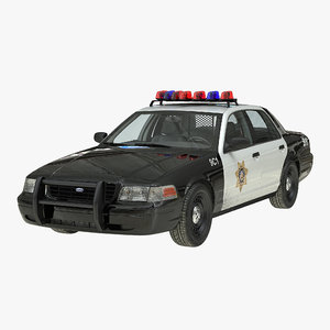 3d model crown victoria police car