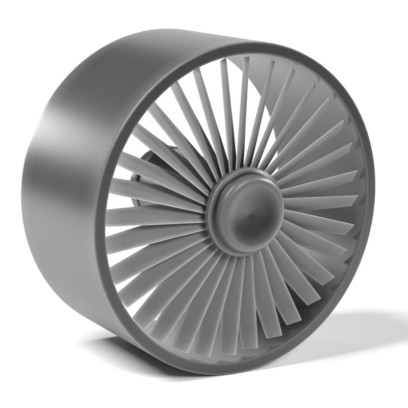 3d large fan model