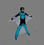 male wingsuit flyer animation 3d model
