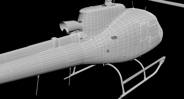 as350 b3 ecureuil 3d max