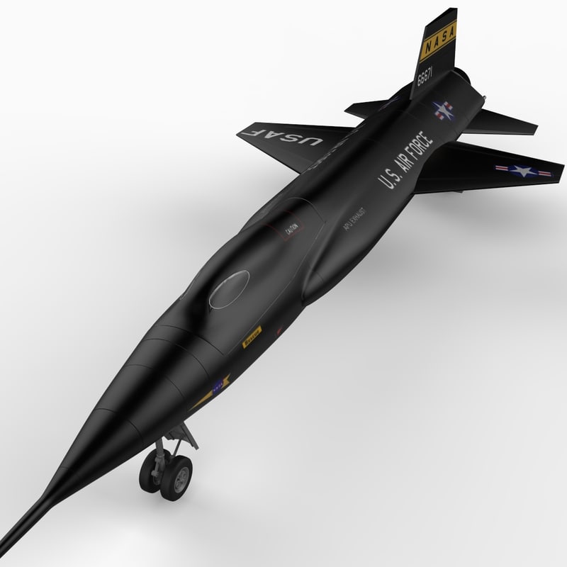 3d x15 rocket plane 15 model