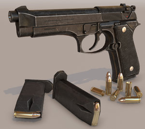 3d beretta 92fs ready pistol model