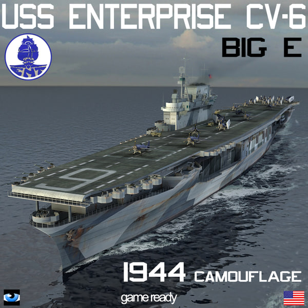 Uss Enterprise Cv 6 Big 3d Model