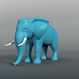 elephant cartoon 3d model