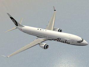 3d model boeing 737-900 er alaska