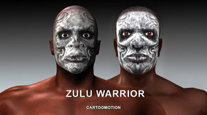 3d zulu warriors model
