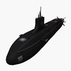 3d submarine sub marine model