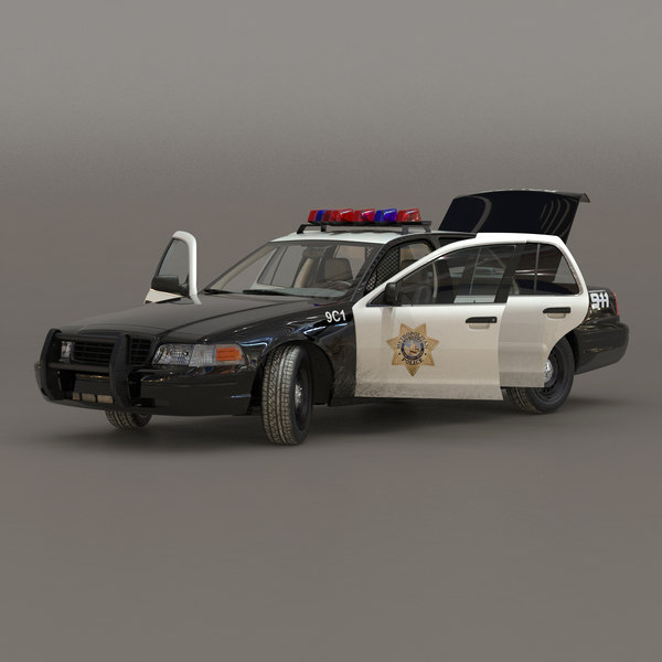 3d generic police car 2 model