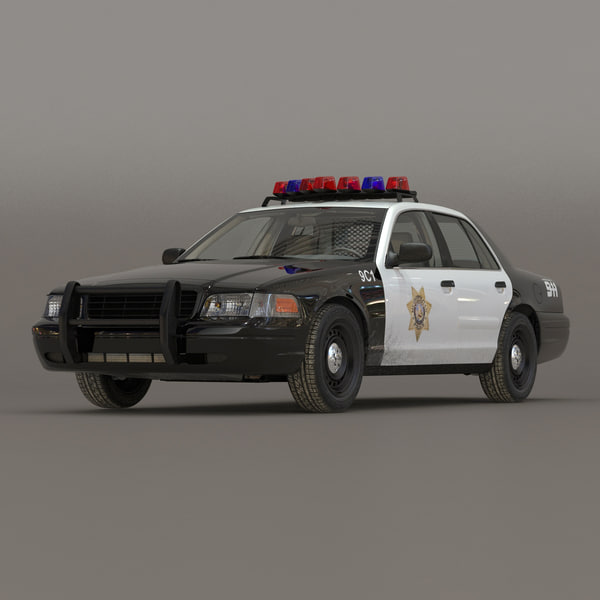 3d generic police car 2 model