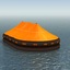 3d emergency life raft 100 model