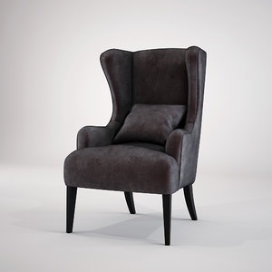 3d baker simply wing chair model